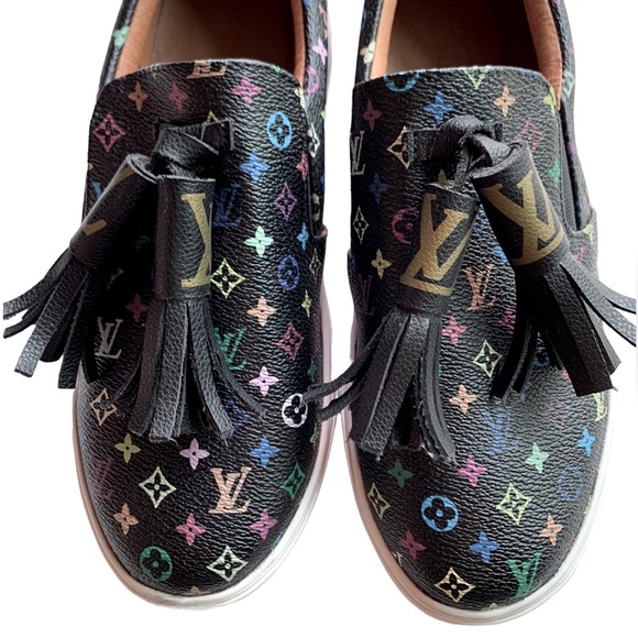 ‼️🌈 Luxury LV Style Monogram Multicolor Loafer 🔥‼️ - Picture 3 of 11